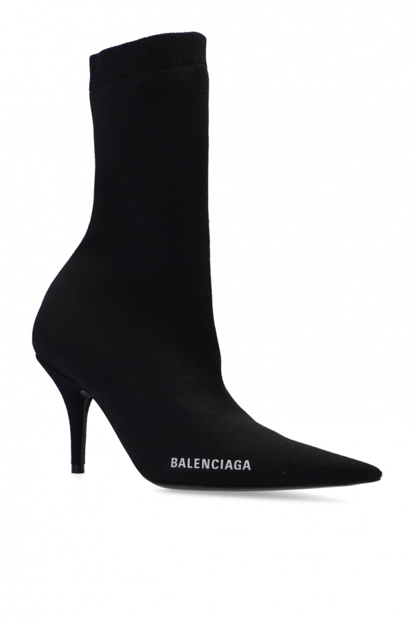 Black balenciaga shop sock boots